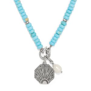 Token Charm Turquoise Necklace