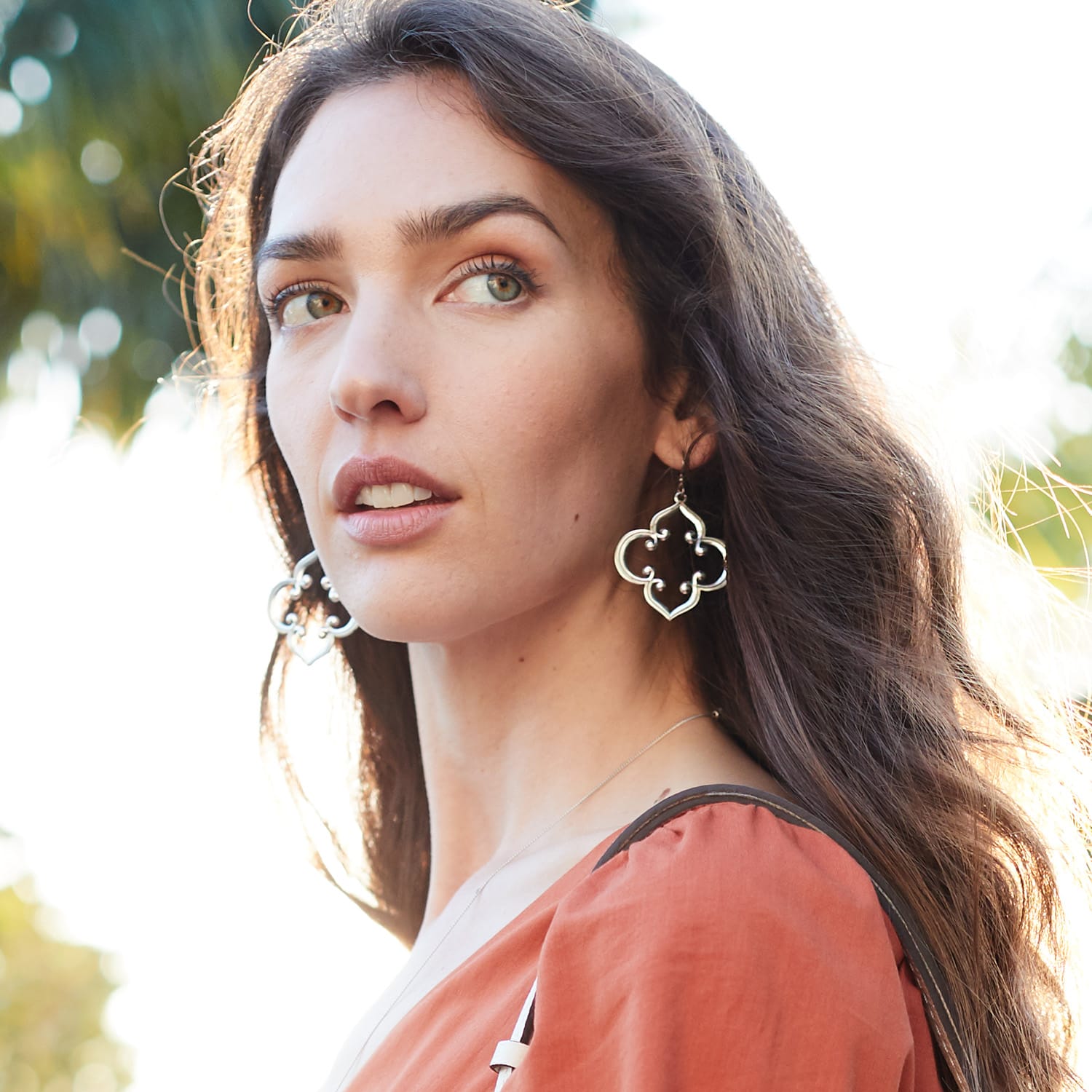 Toledo Statement French Wire Earrings - Image 4