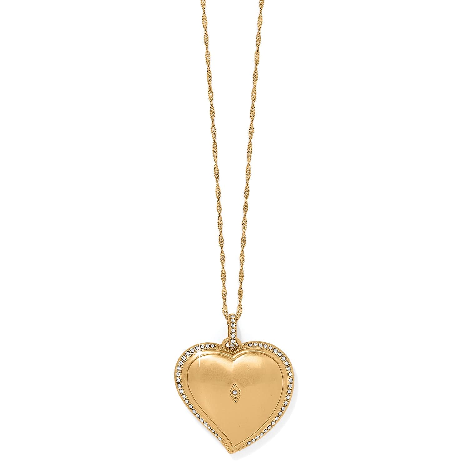 Trust Your Journey Golden Convertible Reversible Large Heart Necklace - Image 2