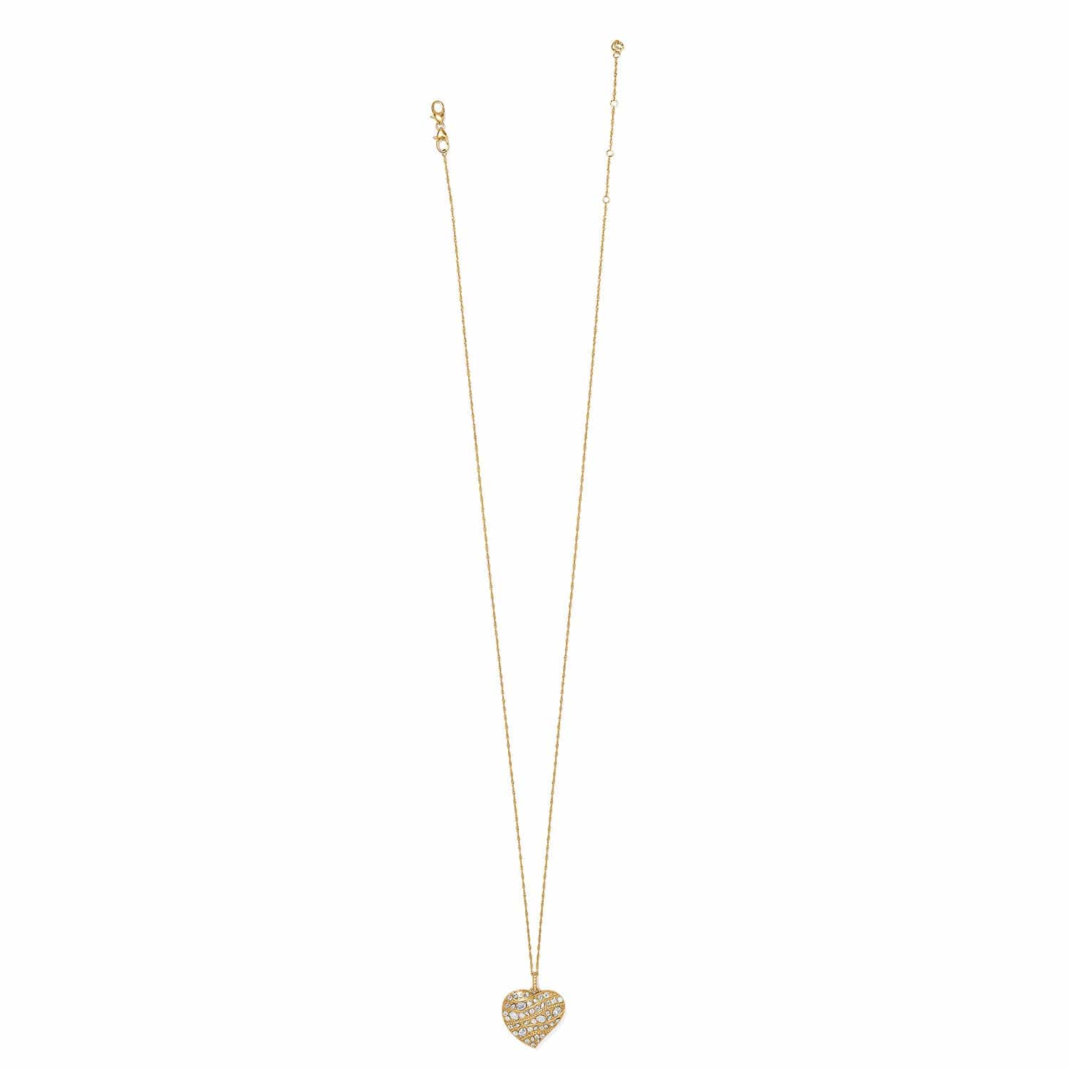 Trust Your Journey Golden Convertible Reversible Large Heart Necklace - Image 3