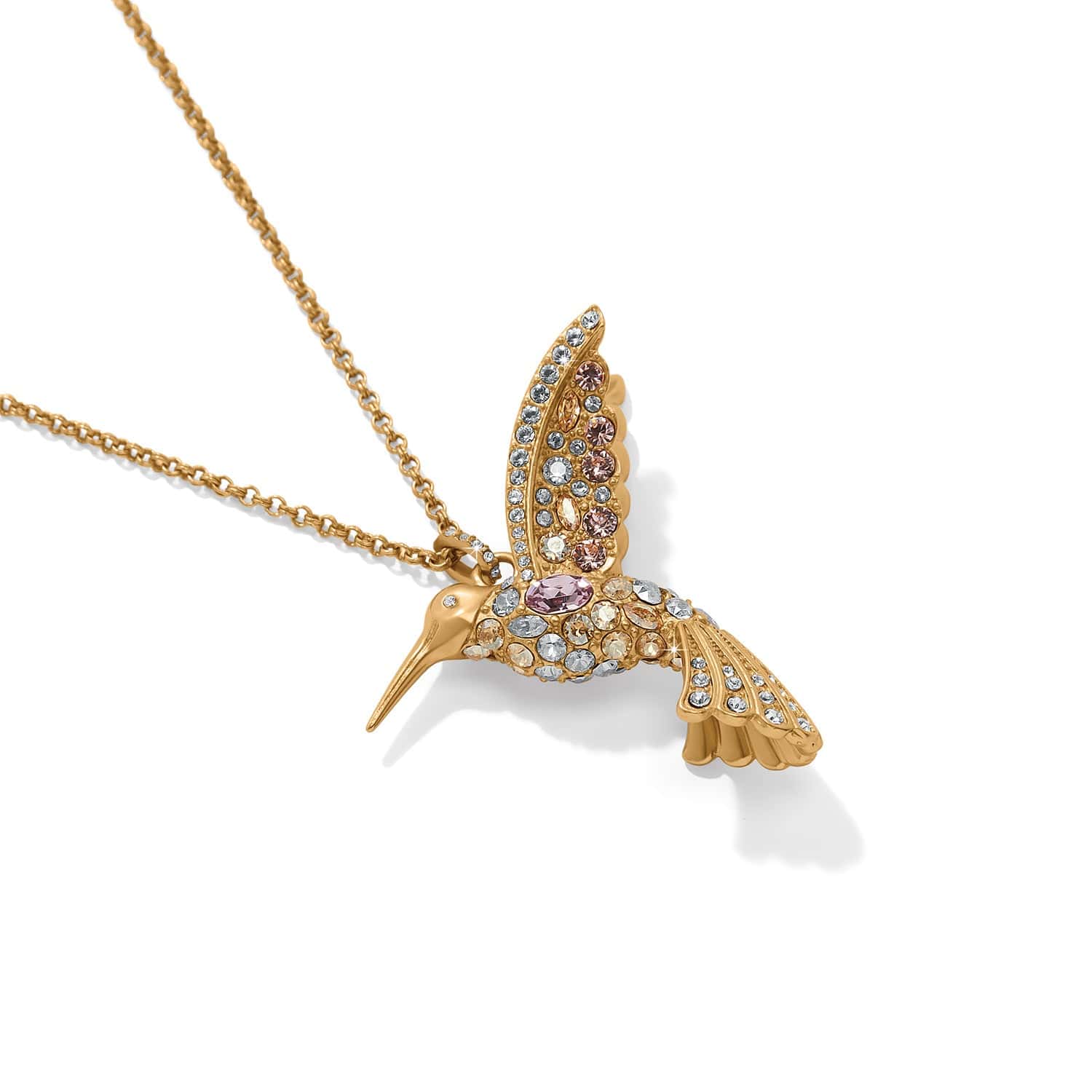 Trust Your Journey Golden Hummingbird Necklace - Image 2