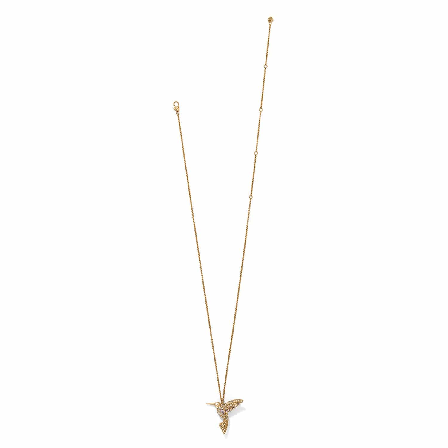 Trust Your Journey Golden Hummingbird Necklace - Image 3