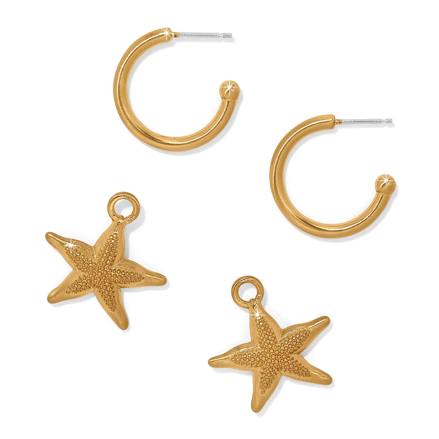 Twilight Waters Starfish Hoop Earrings - Image 2